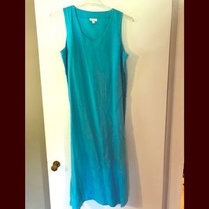 J Jill linen turquoise maxi dress